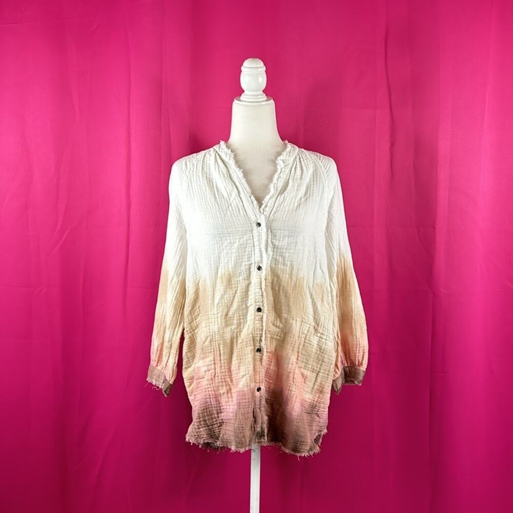Westbound Hombre Tie Dye button down‎ cotton shirt, size med